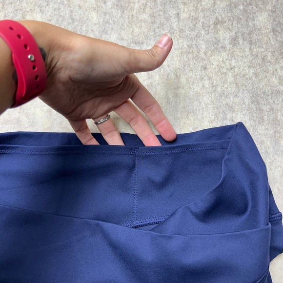 Womens Activewear Bike Shorts L/XL‎ High Waist Athletic Yoga NWOT Navy Blue - Picture 3 of 6